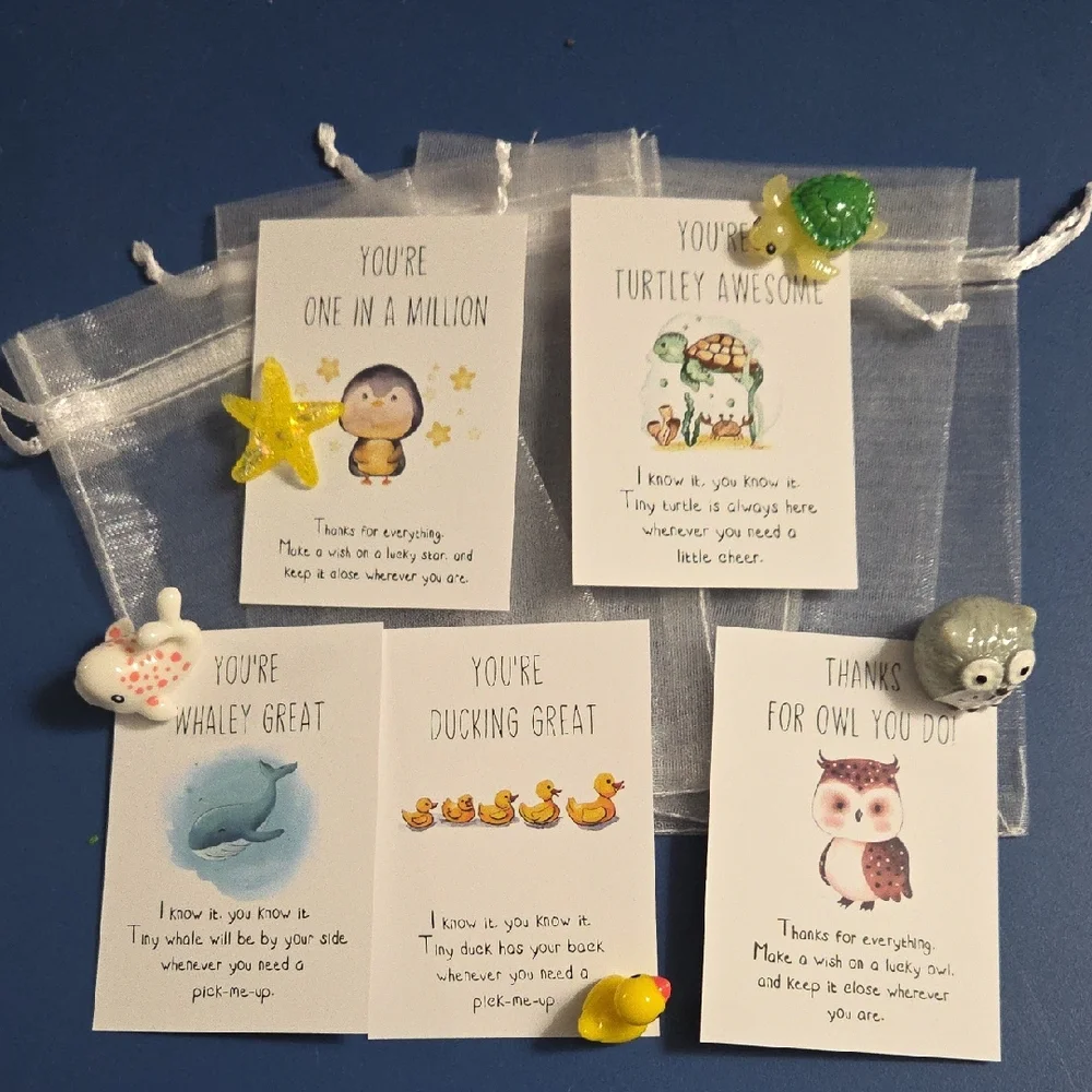 Set Of 5 Animal-Themed Thank You Cards Set